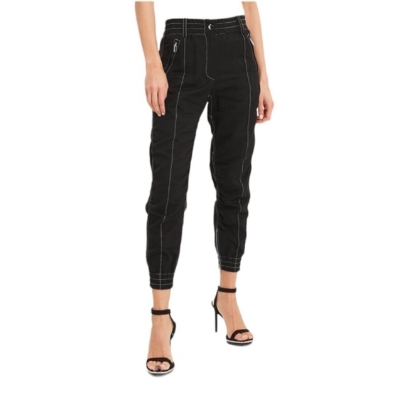 Derek Lam 10 Crosby - NWT Contrast Stitching Utility Joggers Trousers Sz 8 - Picture 2 of 12